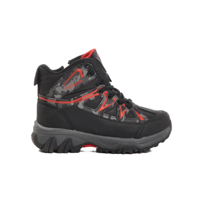 Aspor Siyah Kamuflaj Çocuk Trekking ve Outdoor Bot