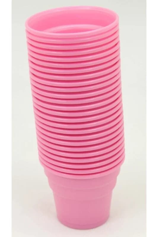 Roll-Up Pembe Plastik Bardak 25'li