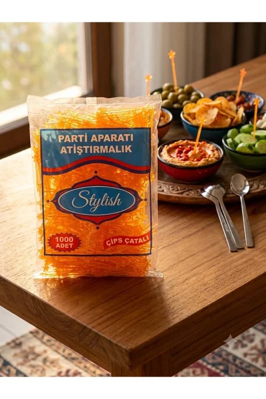 Genel Markalar Cips çatalı tatlı kanepe baklava çatalı 1000 adet plastik