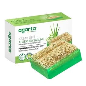 Agarta Doğal Kabak Lifli El Yapımı Aloe Vera Sabunu 125g