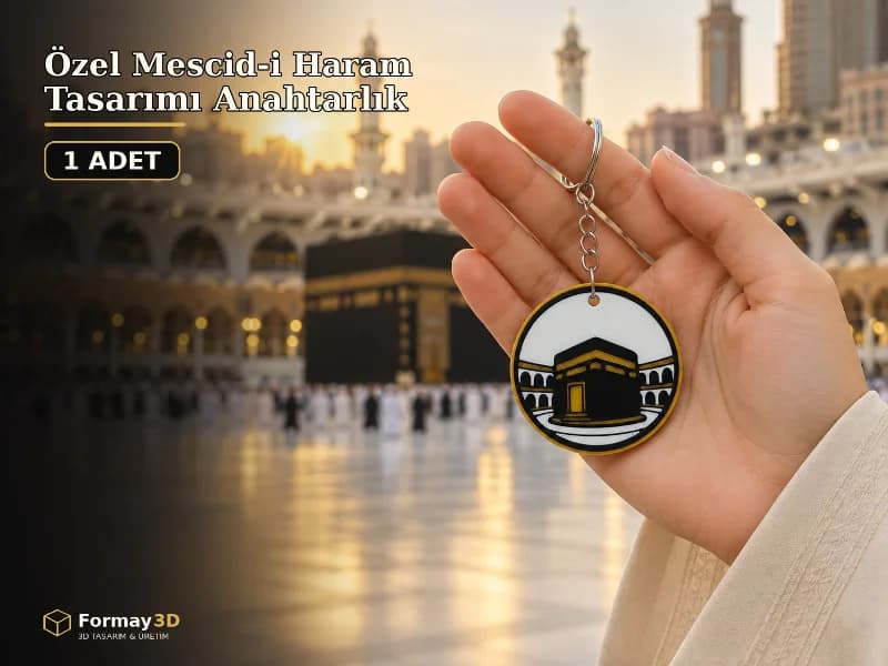 Mescid-i Haram (Kabe) Özel Tasarım Anahtarlık - 1 ADET - 5 ADET ve 10 ADET Seçenekli