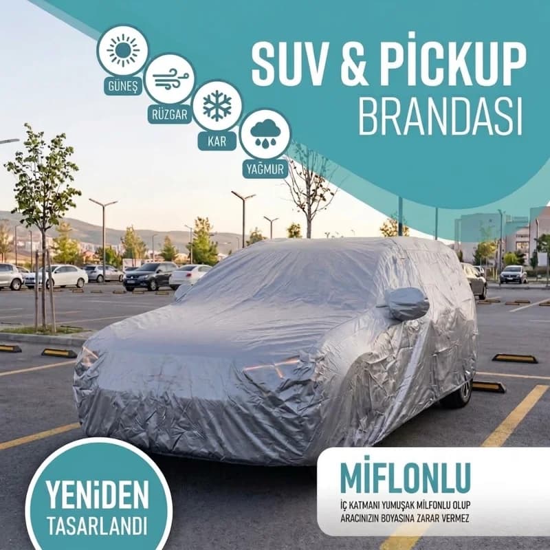ALFA ROMEO JUNİOR İBRİDA SUV Özel Tasarım Çift Kat Miflonlu Branda - UV Filtreli Su İtici Kılıf