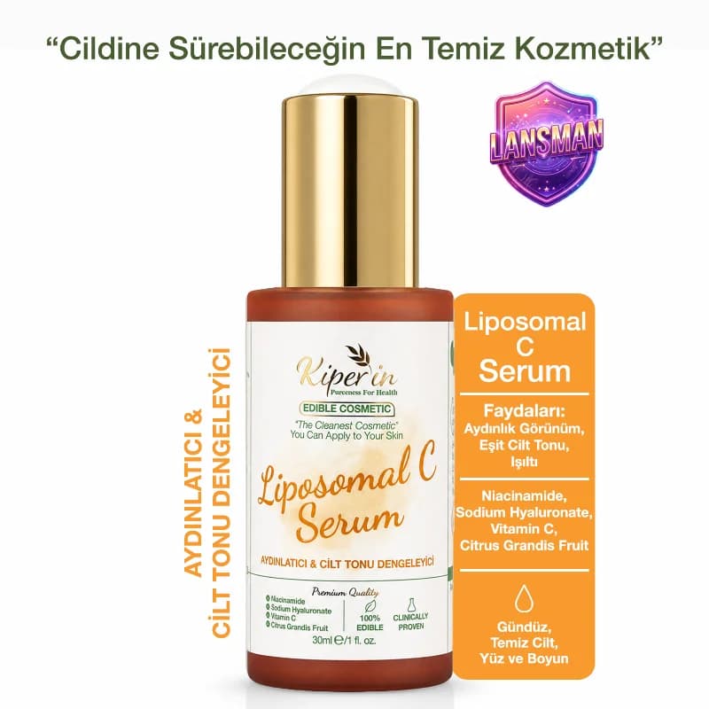 Liposomal C Serum | Aydınlatıcı & Cilt Tonu Dengeleyici | Lipozomal C Vitamini, Maca & Meyan | 30mL
