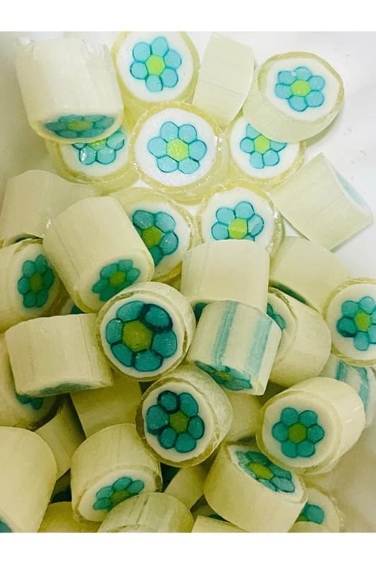 Mavi Çiçek Desenli Lolly Şeker 500 gr