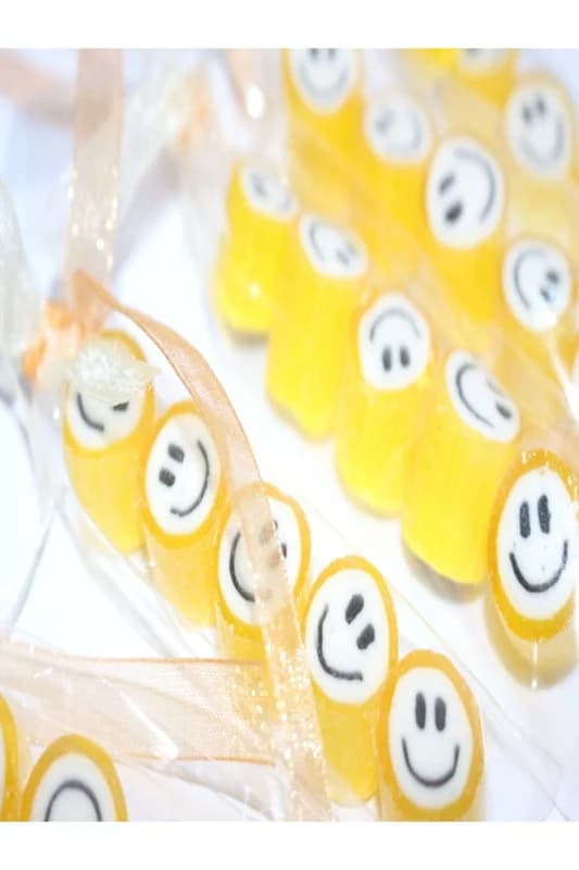 Sarı Gülenyüz Parmak Lolly 24 Adet