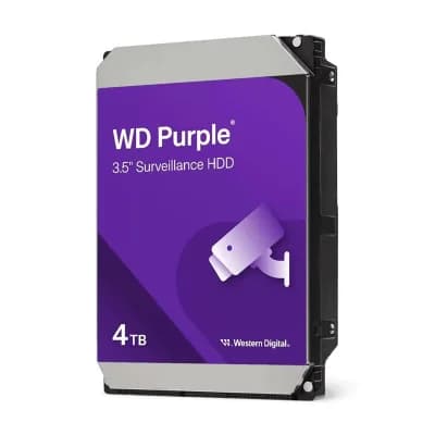 4 TB WD 3.5 PURPLE SATA3 5400RPM 128MB 7/24 GUVENLIK WD44PURZ (3 YIL RESMI DIST GARANTILI)