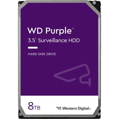 8 TB WD 3.5 PURPLE SATA3 5640RPM 256MB 7/24 GUVENLIK WD85PURZ (3 YIL RESMI DIST GARANTILI)