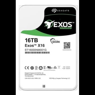 SEAGATE EXOS X16, ST16000NM001G, 3.5", 16TB,  256Mb, 7200 Rpm, 7/24 Enterprise, DATA CENTER-GÜVENLİK-NAS-SERVER, HDD