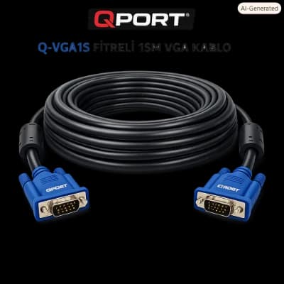 QPORT Q-VGA15 15PIN FITRELI 15M ERKEK ERKEK KABLO