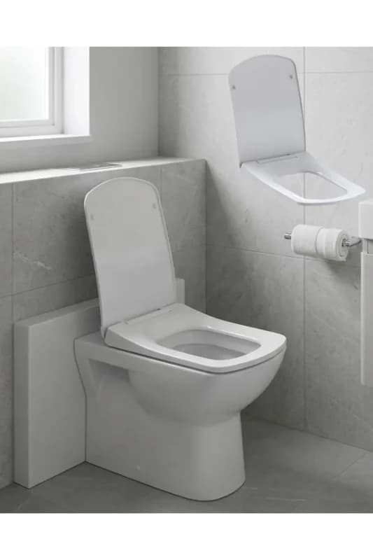 Kare Slim Klozet Kapağı Sessiz Kapanma Dayanıklı Tasarım