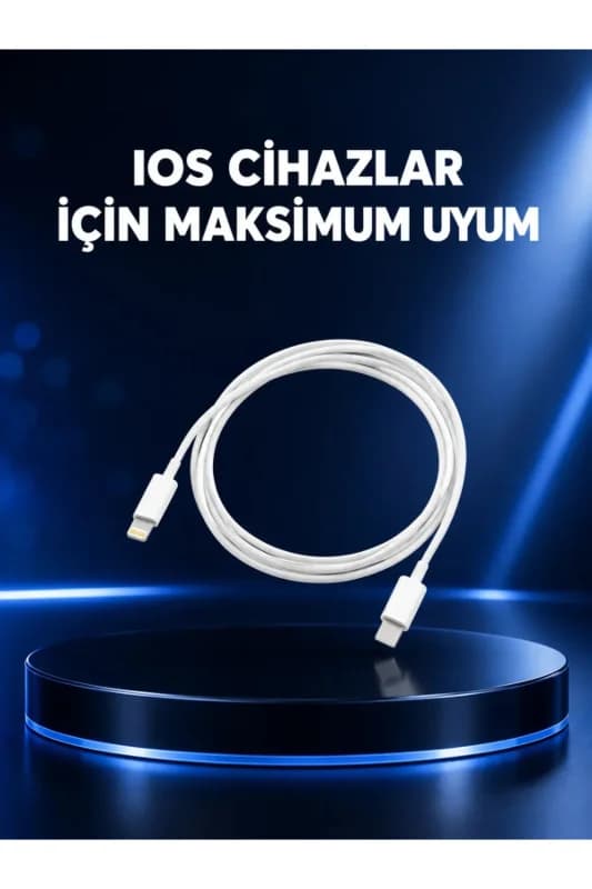30W Type-C Lightning Hızlı Şarj Kablosu 1.2m iPhone Uyumlu