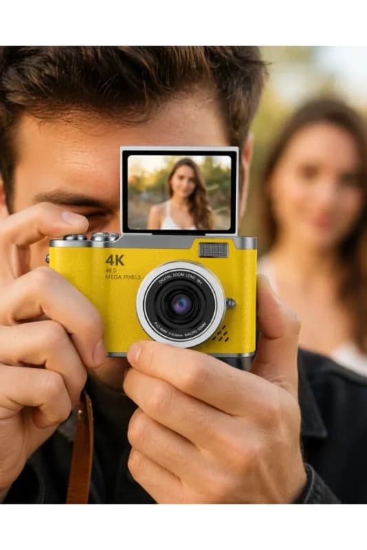 LK007 Fotoğraf Makinesi Sarı