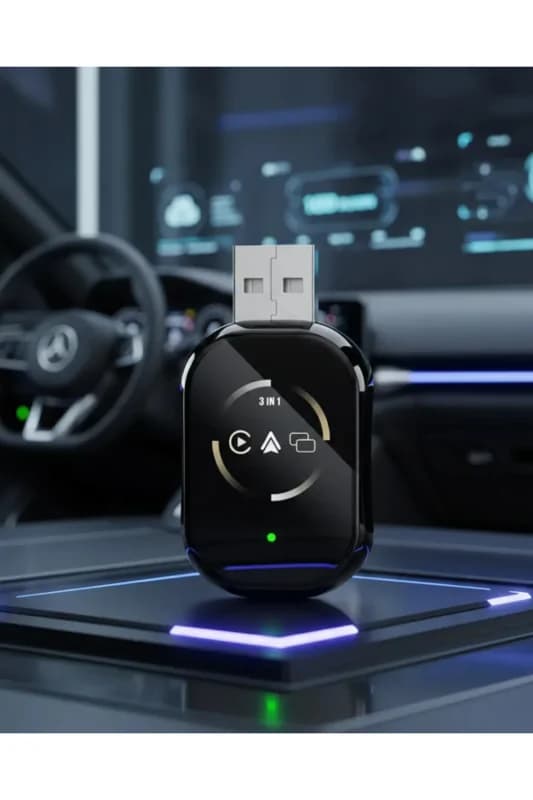 Kablosuz CarPlay ve Android Auto Adaptörü Tak Çalıştır Kullanım