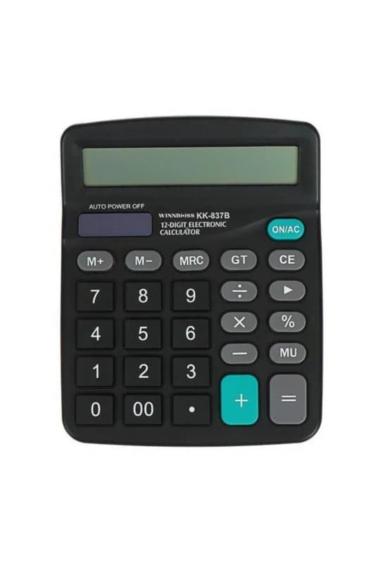 Standart Fonksiyonlu 12 Haneli Geniş LCD Ekran,Pill Masaüstü Hesap Makinesi