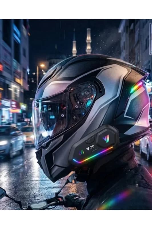 Şarjlı Motosiklet Kask Intercom Kulaklık Bluetooth 5.3 Teknolojisi