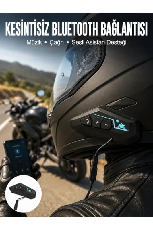 Kask Kulaklık Bluetooth Motosiklet Kulaklık Intercom Su Geçirmez