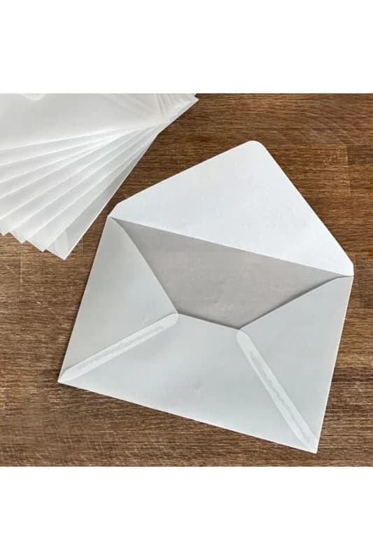 Beyaz Transparan Zarf, 13x18 Cm 5 Adet