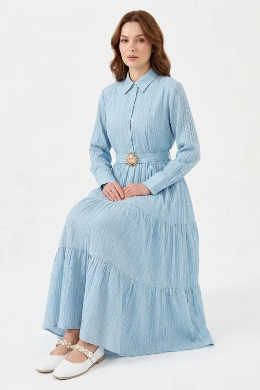 Summer Line Elbise 5248 Açık Mavi
