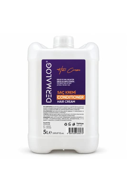 DERMALOG Condıtıoner Saç Kremi & – Kuaför Tipi Ekonomik Boy, Günlük Kullanım 5000 Ml