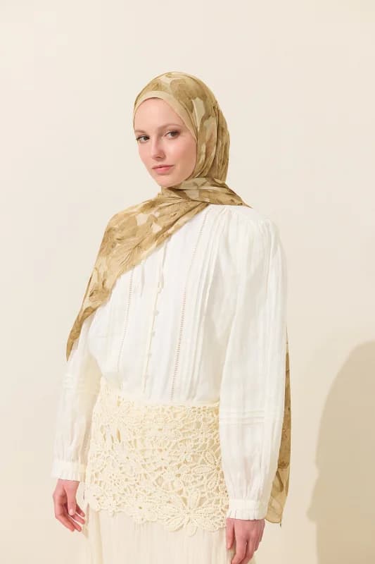 Matcha Rami Şal - Tereyağ Sarısı