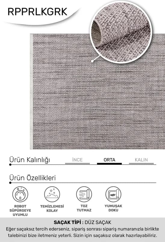 Youdayhomecollection Parla Model Oturma Odası Halısı Diğer 80 x 150