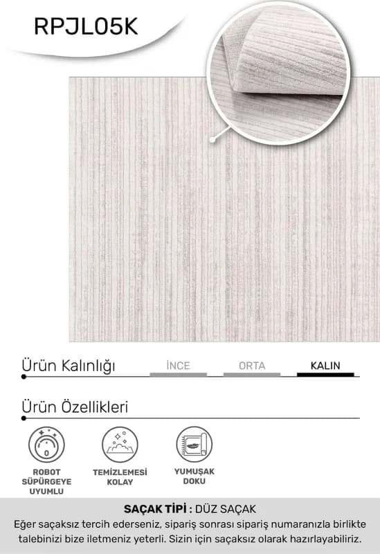 Youdayhomecollection Jalura Model Oturma Odası Halısı 1bej 160 x 450