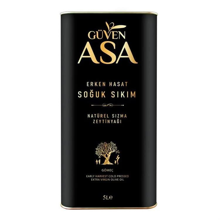 Güven Asa Erken Hasat Soğuk Sıkım Zeytinyağı Teneke 5 Lt
