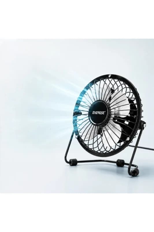 Masaüstü Mini USB Fan - Metal Gövdeli - Ultra Sessiz