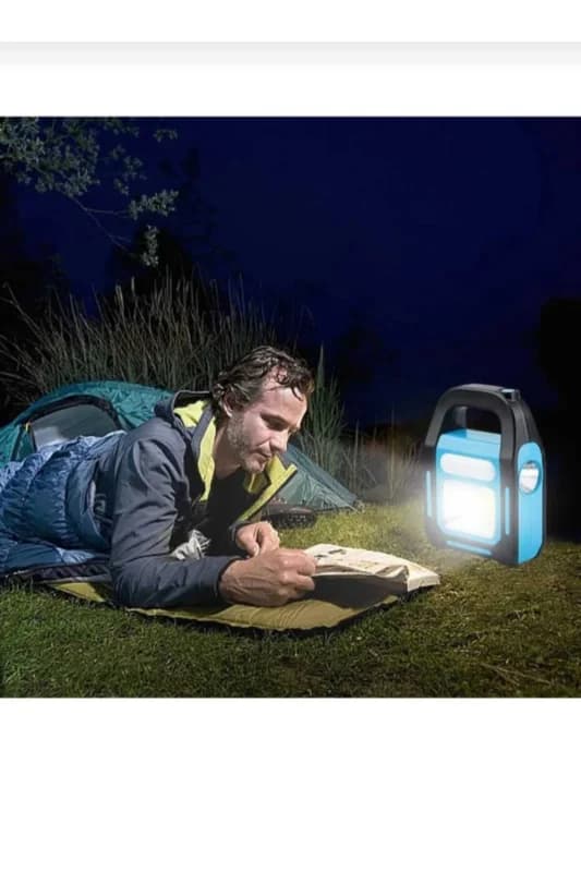 Güneş Enerjili Işıldak ve Powerbank Özellikli Kamp Lambası