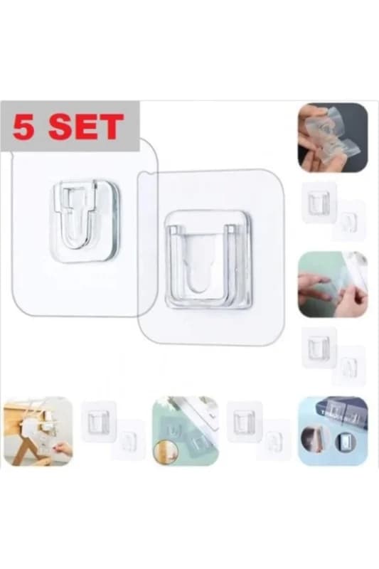 Geçmeli Klips Eşya Sabitleme Askısı 10'lu Set