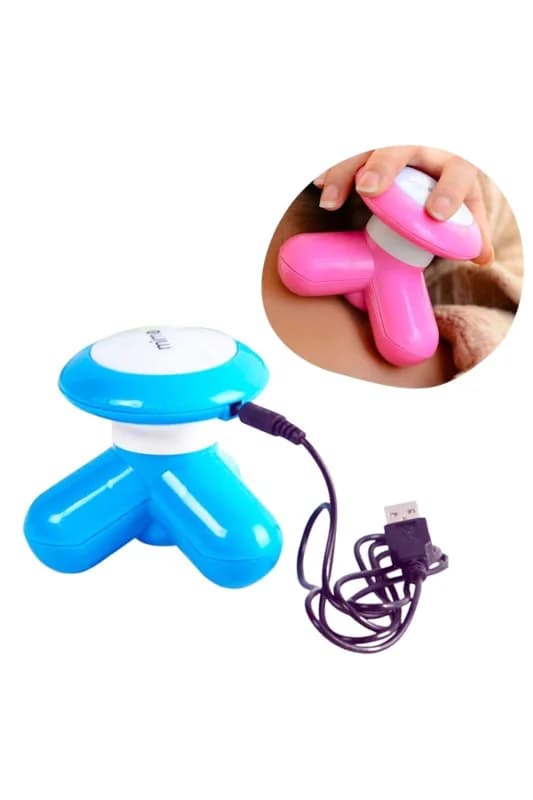 ® 3 Başlıklı Titreşimli USB Şarjlı Mini El Masaj Aleti