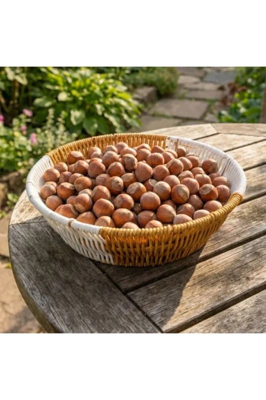 ® Yuvarlak Çift Renkli Plastik Rattan Ekmek ve Meyve Sepeti - Çok Amaçlı Banyo