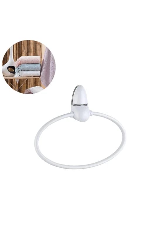 ® Oval Yuvarlak Halka Havluluk Dekoratif El Havlusu Tutacağı Askısı