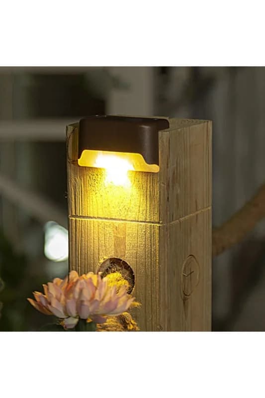 ® Solar Güneş Enerjili Şarj Edilen Köşebent Merdiven Veranda Bahçe Yolu Led