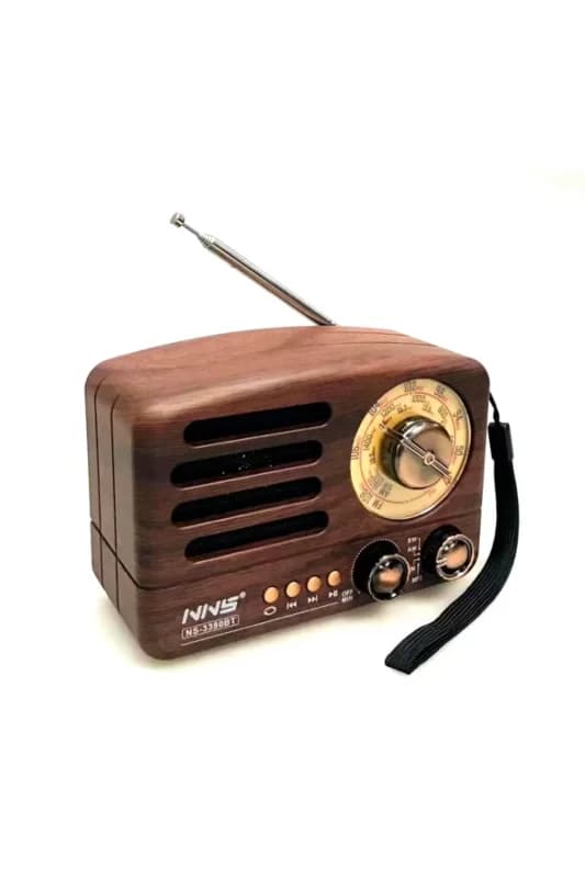 ® Küçük Boy Retro, Nostaljik, Ahşap Tasarım Bluetooth Hoparlörlü, Şarjlı,