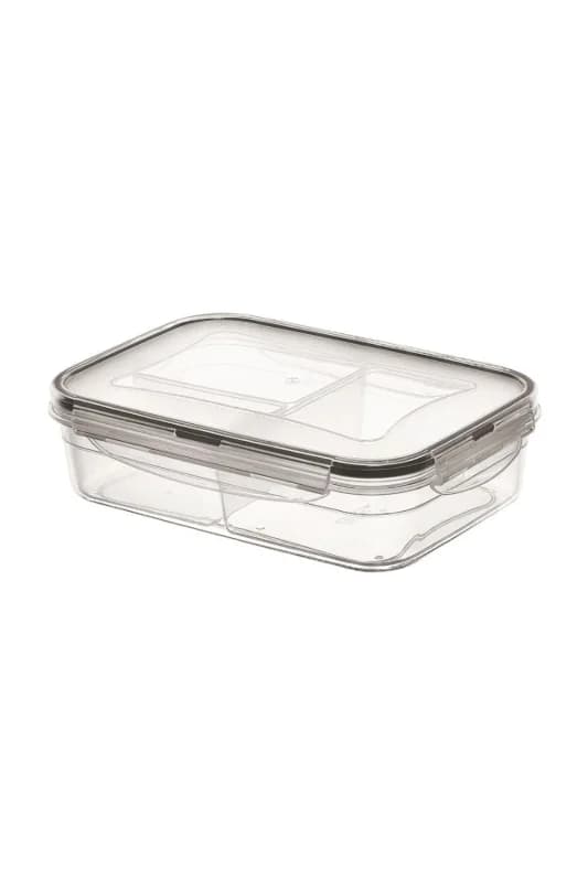 ® 3 Bölmeli Kilitli Kapaklı 1 Litre Erzak Saklama Kabı LC-510