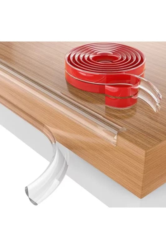 ® 2 Metre Kenar Koruyucu Şerit, Silikon Şeffaf Masa Köşe Koruyucu Güçlü Ban