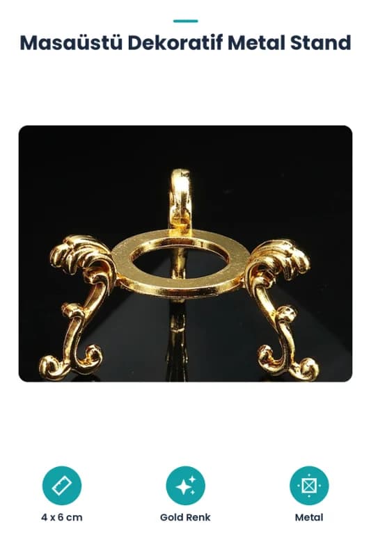 Masaüstü Dekoratif Metal Stand
