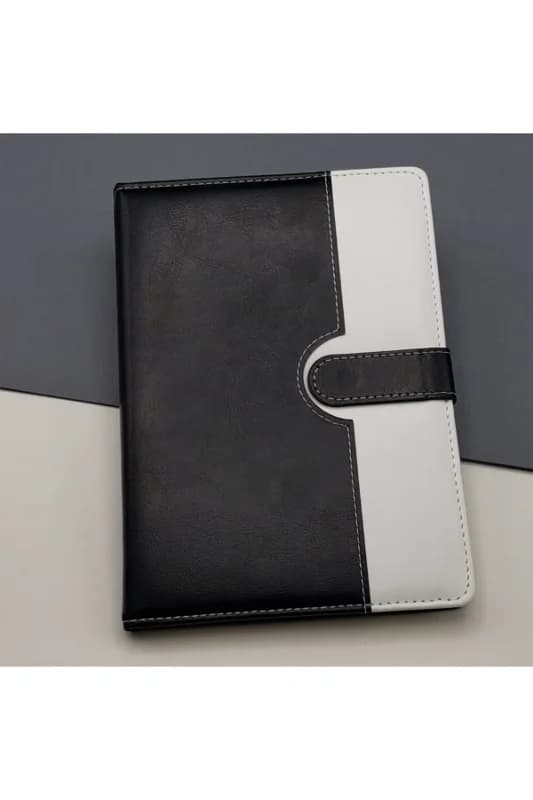 Tarihsiz Ajanda Defter Siyah Beyaz Renk