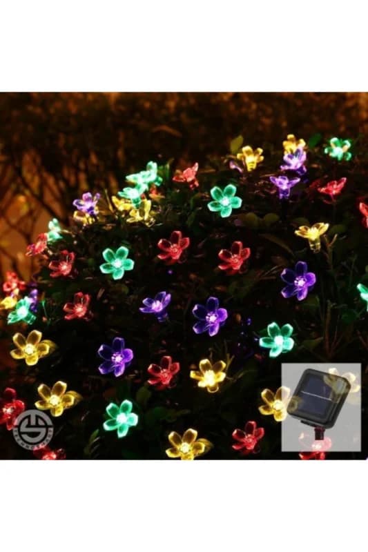Solar 30 Ledli Çiçekli RGB Güneş Enerjisi