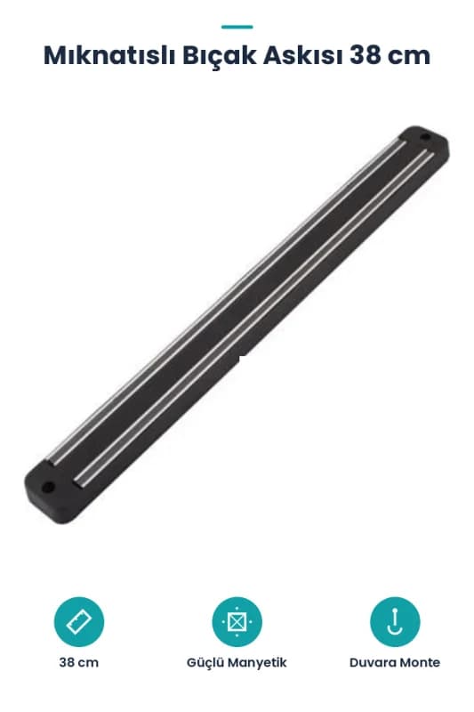 Mıknatıslı Bıçak Askısı 38 Cm.