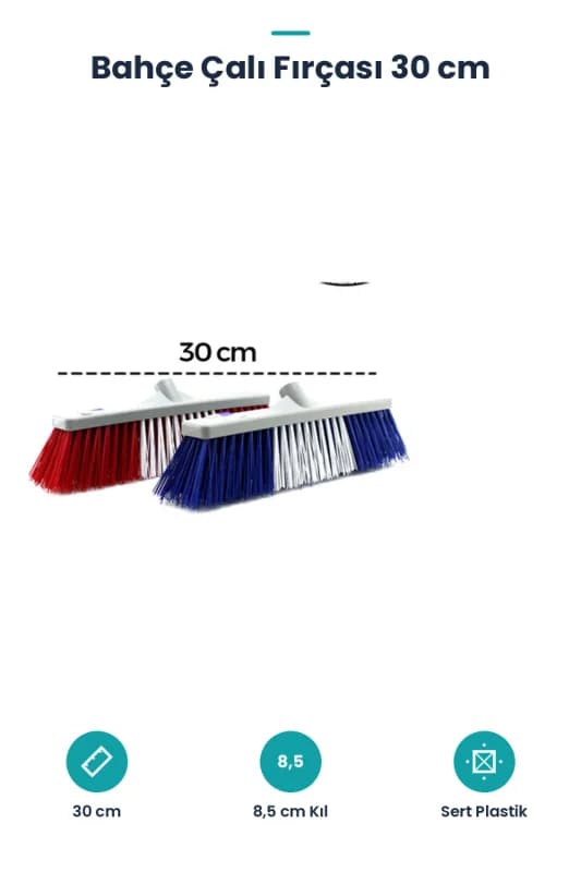 Bahçe Çalı Fırçası - Sert Plastik - 30 cm