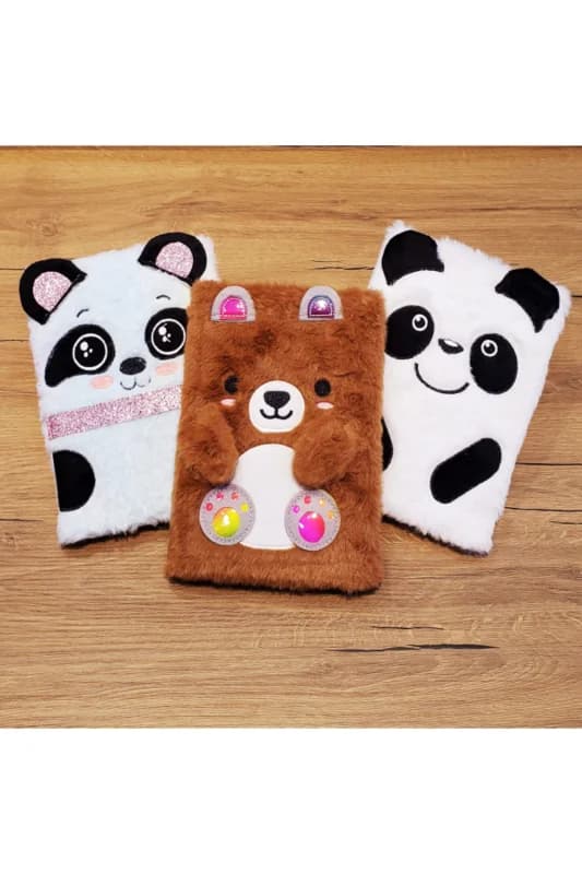 Panda Tasarımlı Peluş Defter