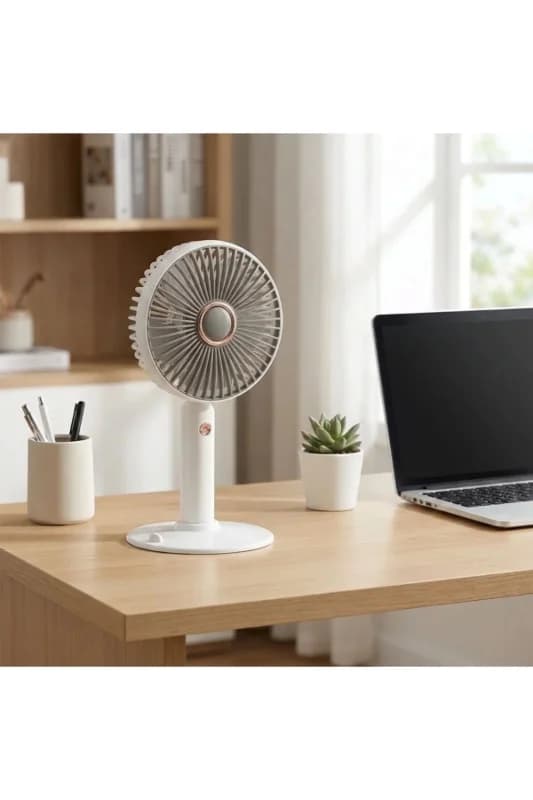 3 Kademeli Masaüstü Fan – Telefon Tutuculu Standlı Taşınabilir Mini Fan ZB161