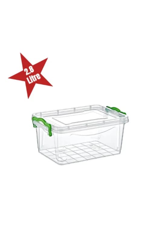 Şeffaf Saklama Kutusu 2.8 Litre - Mutfak Banyo Çok Amaçlı Organizer