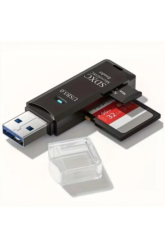 ® 2in1 Usb 3.0 Micro Sd Hafıza Kartı - Tf Kart Okuyucu Hub Adaptör Veri Aktarı
