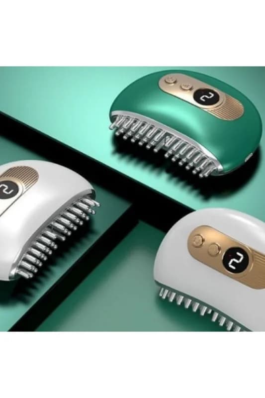 ® 1 Adet Akıllı Elektrik Akımlı EMS Titreşimli Masaj Tarağı Kademeli Yüz M