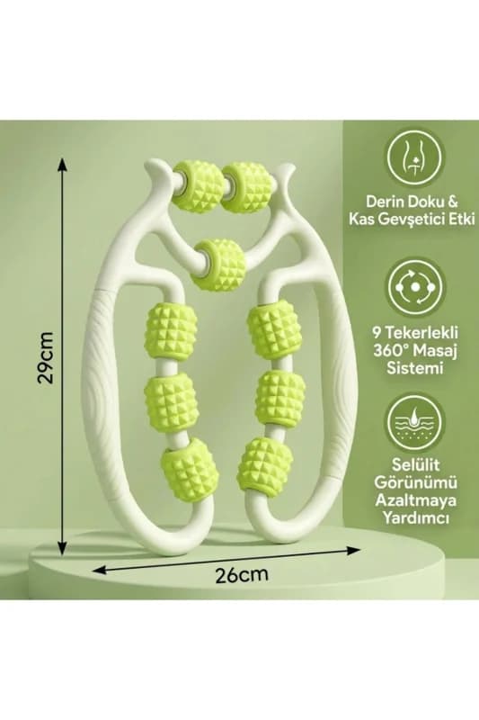 9 Tekerlekli Roller Vücut Masaj Aleti