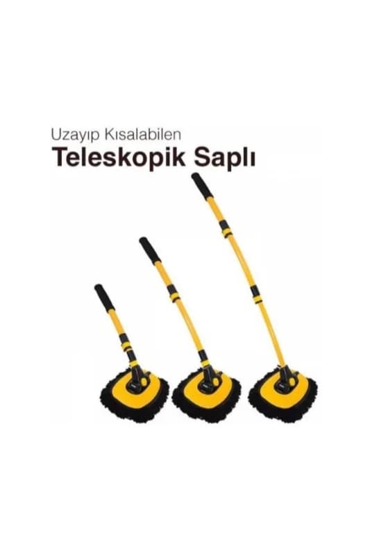 Teleskopik Saplı Kuru Islak Oto Yıkama Fırçası
