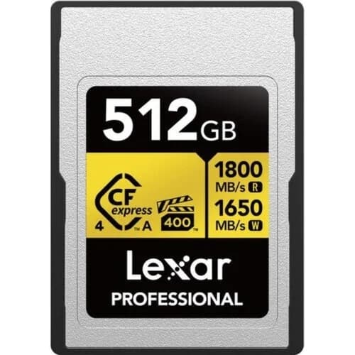 Lexar 512GB Profesyonel CFexpress Type-A | Gold (1800MB/s - 1650MB/s)